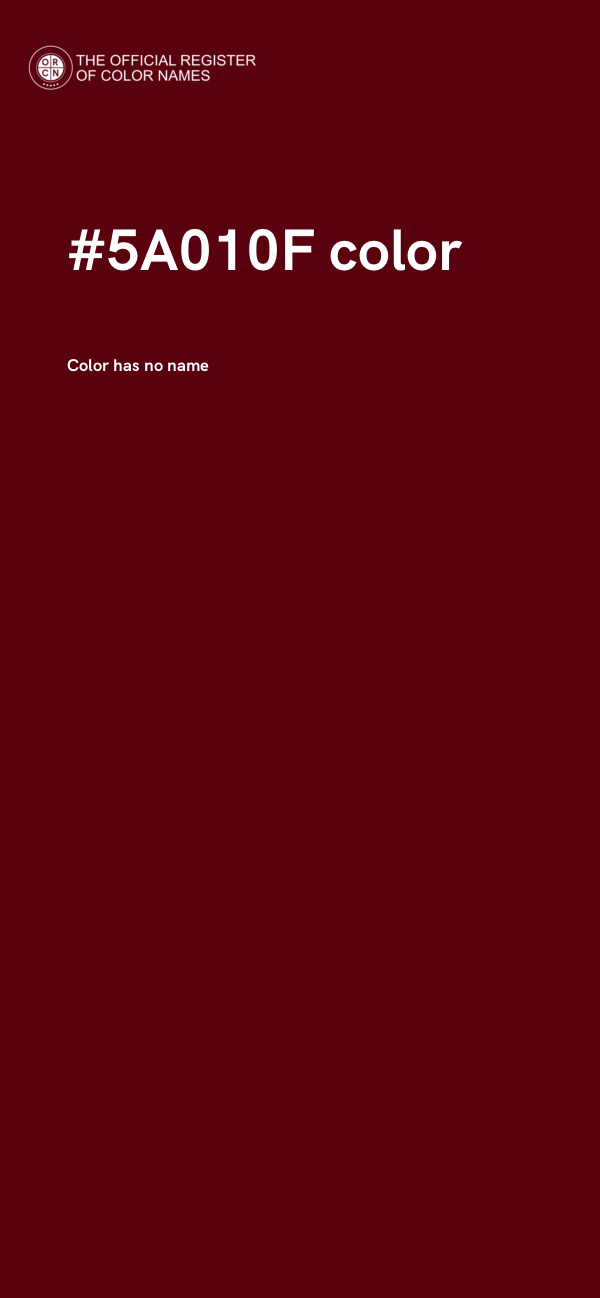 #5A010F color image