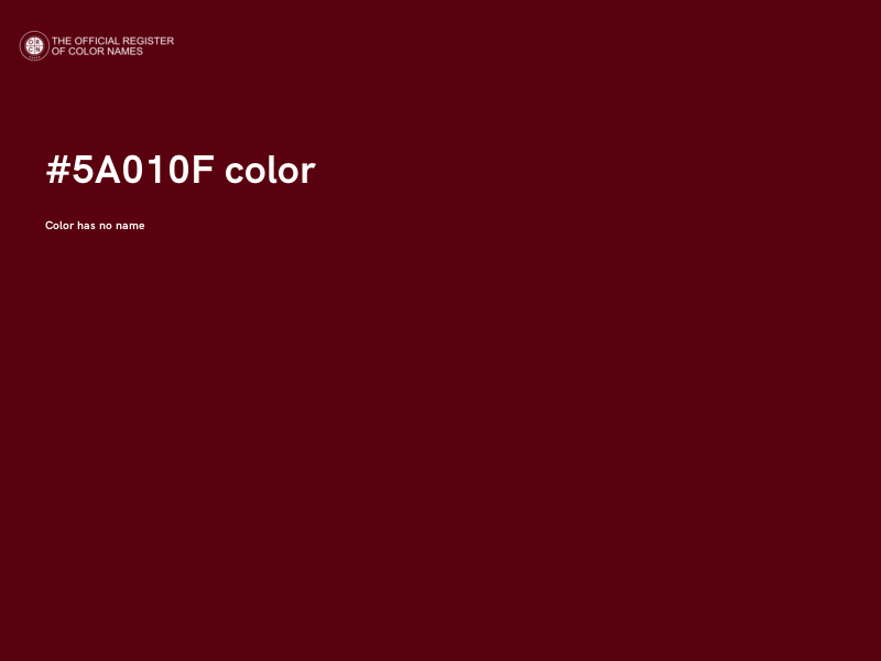 #5A010F color image