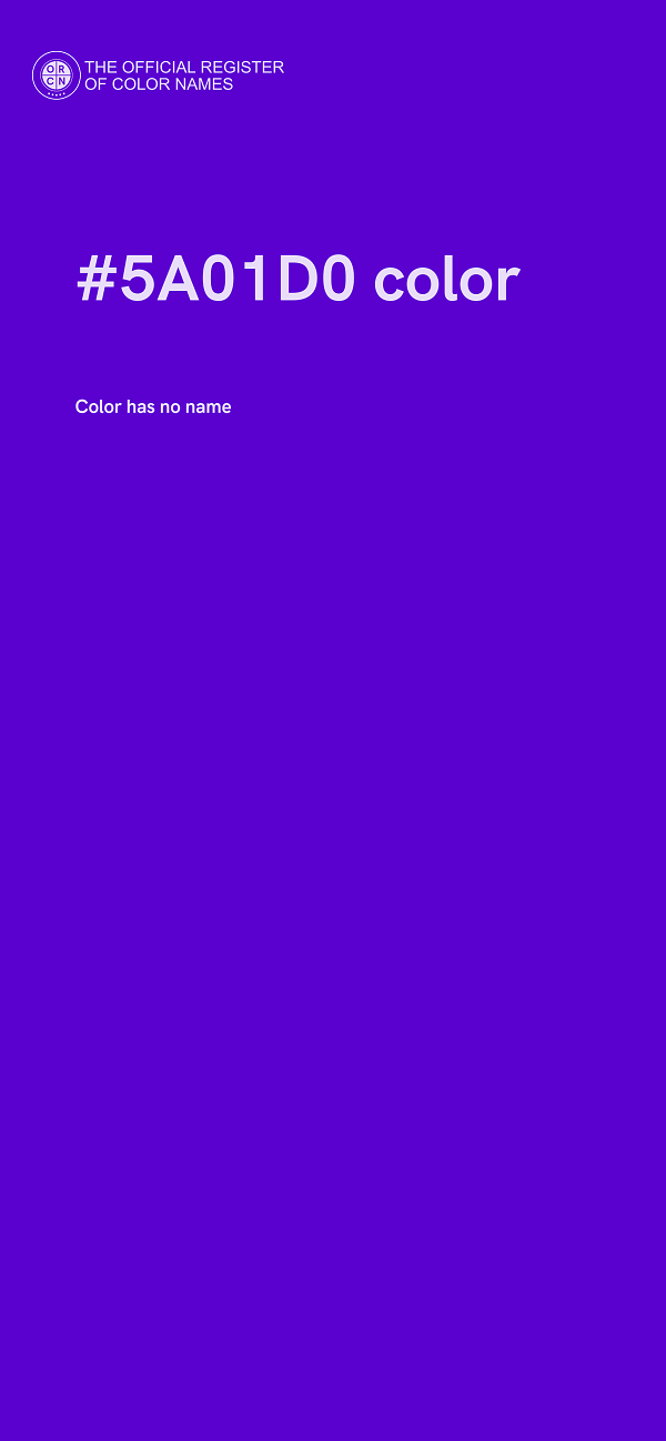#5A01D0 color image