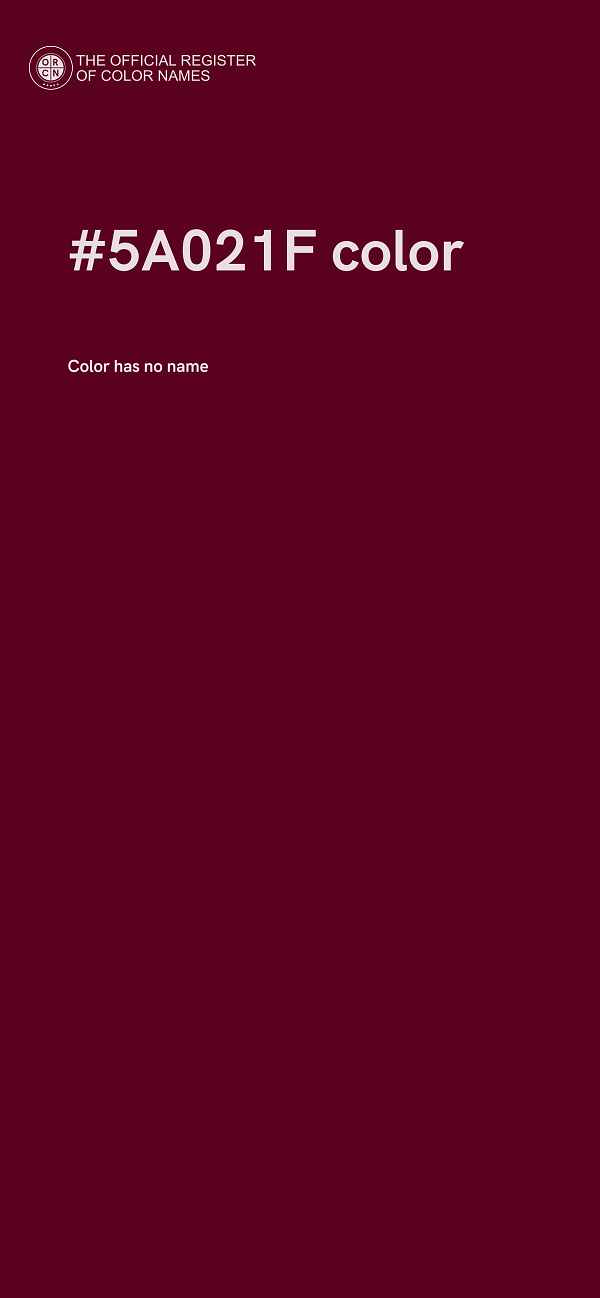 #5A021F color image