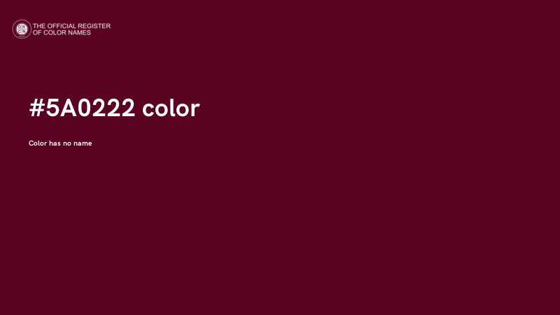#5A0222 color image