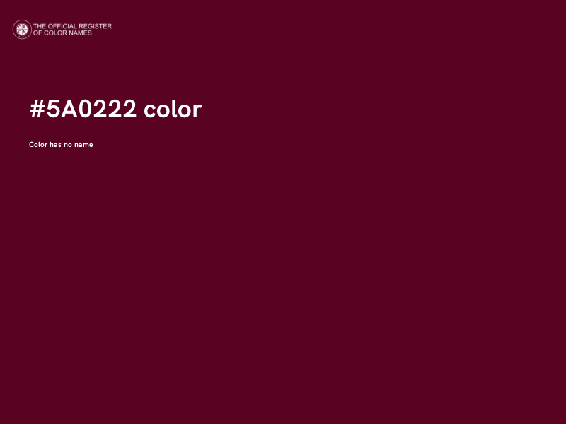 #5A0222 color image
