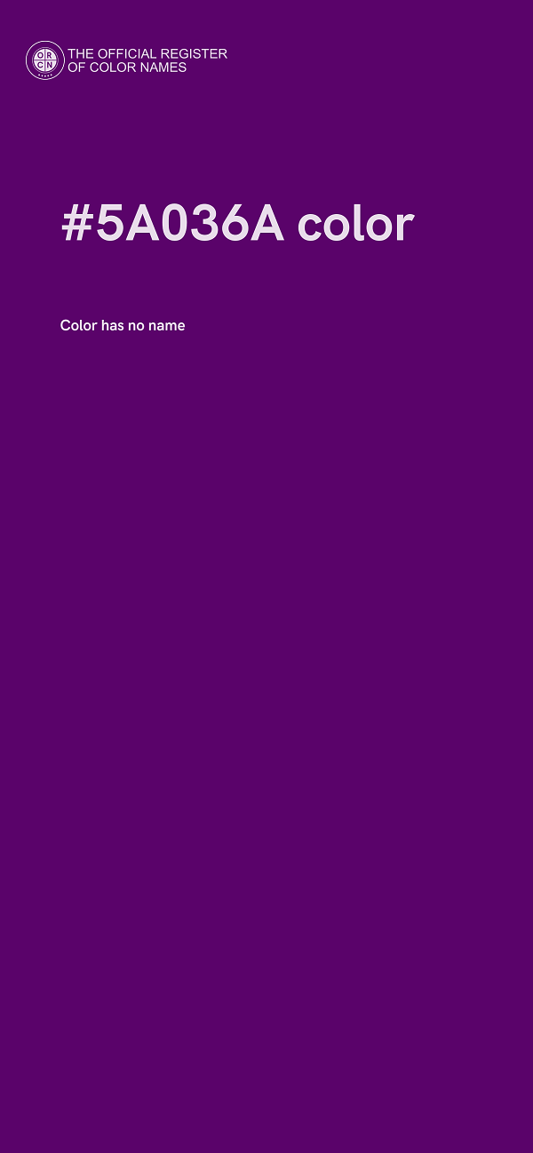 #5A036A color image