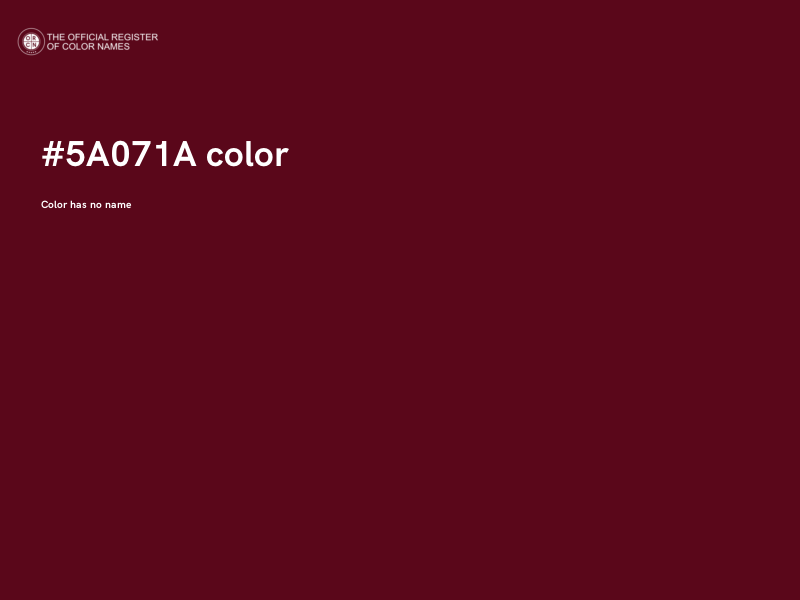 #5A071A color image