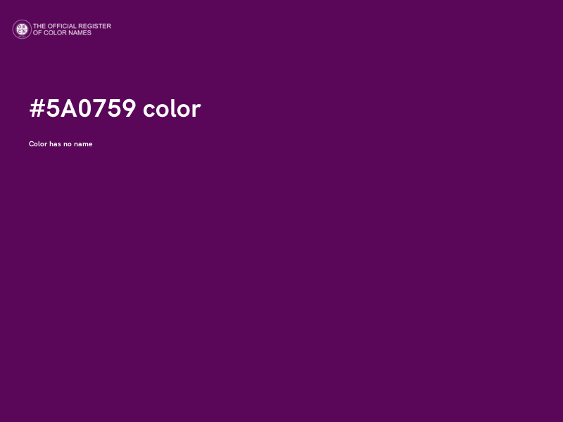 #5A0759 color image