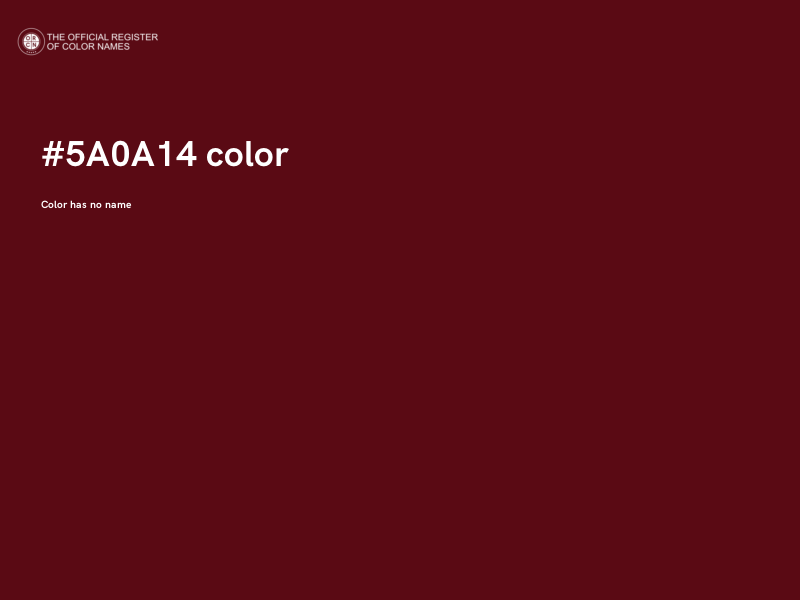 #5A0A14 color image