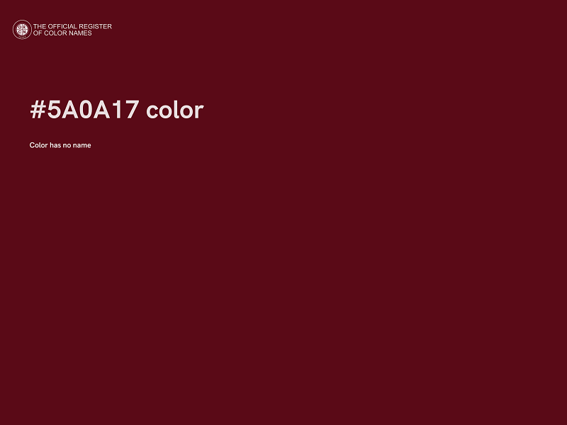 #5A0A17 color image