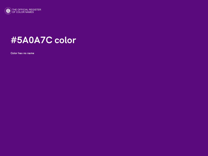 #5A0A7C color image