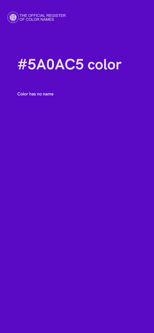 #5A0AC5 color image