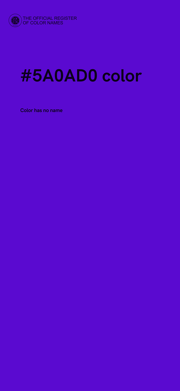 #5A0AD0 color image