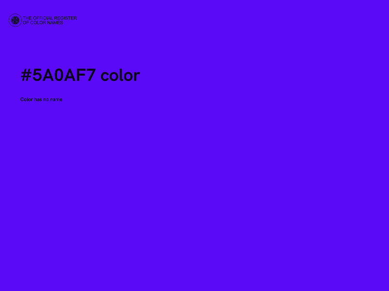 #5A0AF7 color image