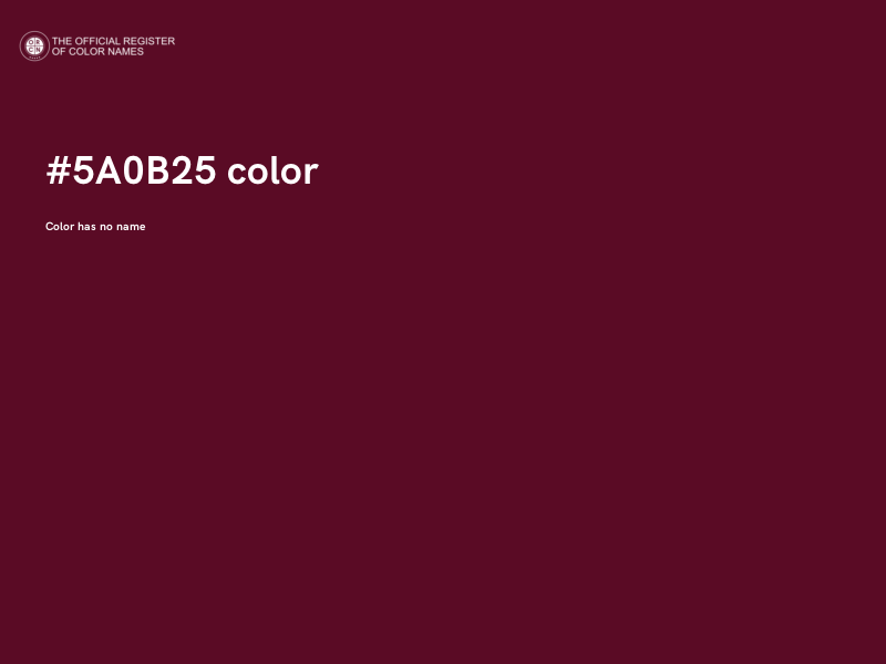 #5A0B25 color image