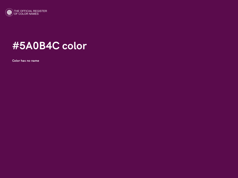 #5A0B4C color image