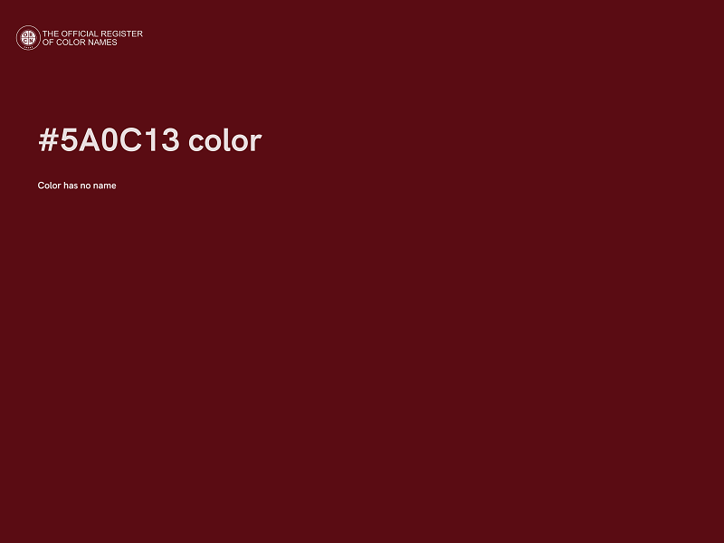 #5A0C13 color image