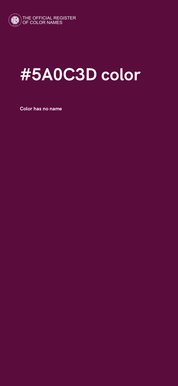 #5A0C3D color image