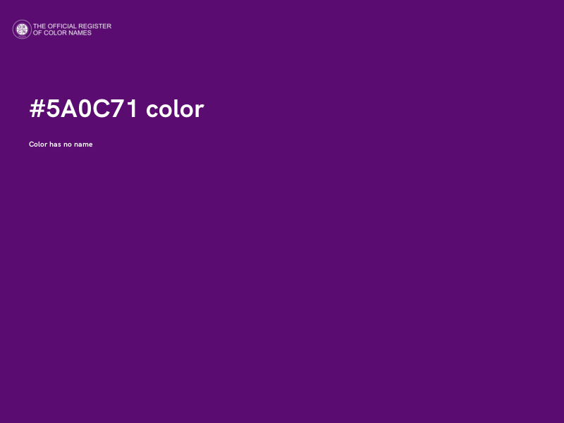 #5A0C71 color image
