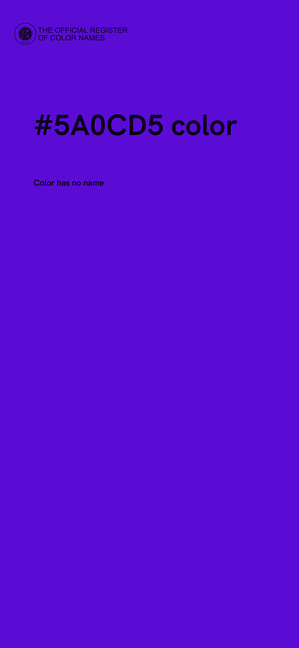 #5A0CD5 color image
