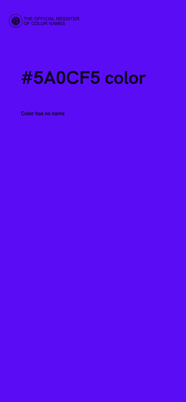#5A0CF5 color image