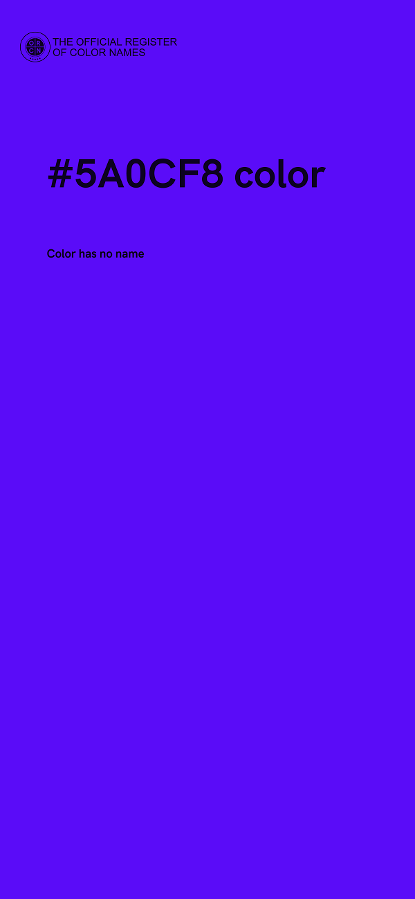 #5A0CF8 color image