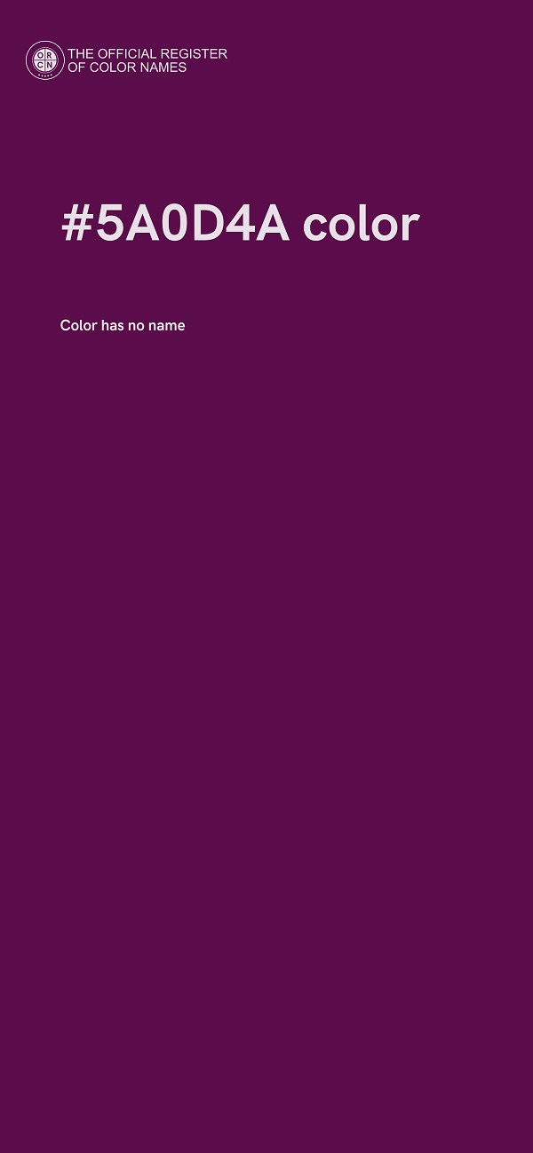 #5A0D4A color image