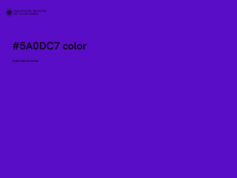 #5A0DC7 color image