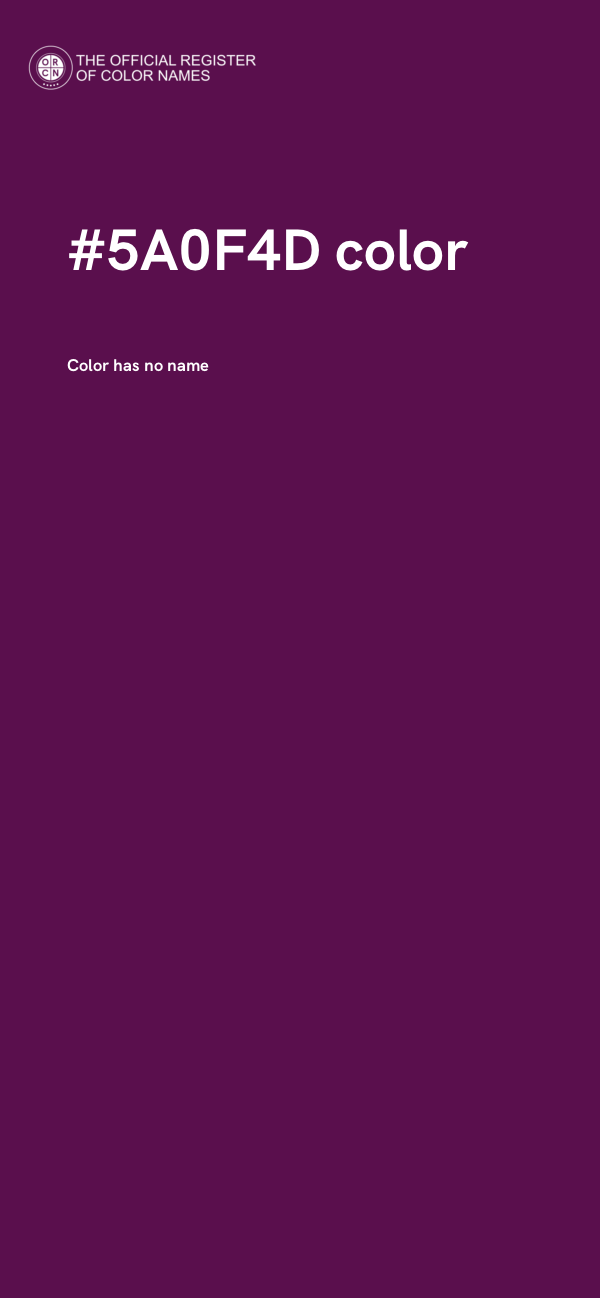 #5A0F4D color image
