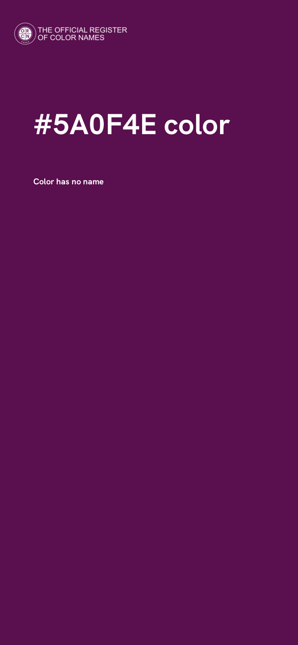 #5A0F4E color image