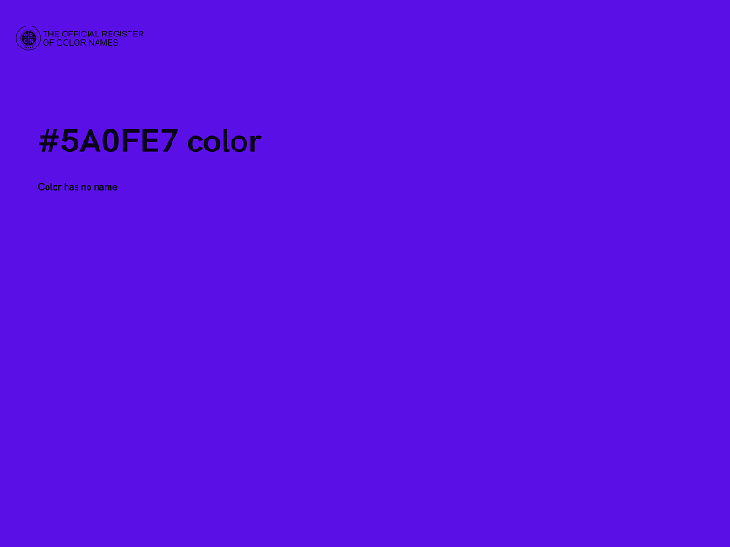 #5A0FE7 color image