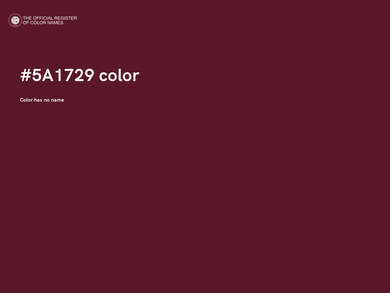 #5A1729 color image