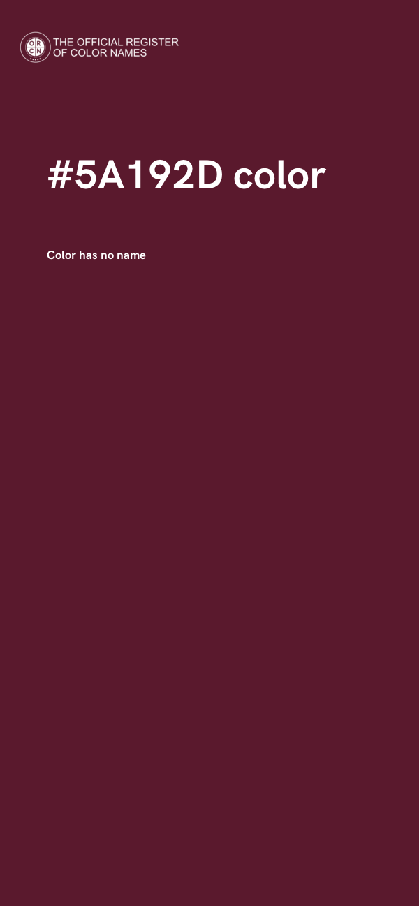 #5A192D color image
