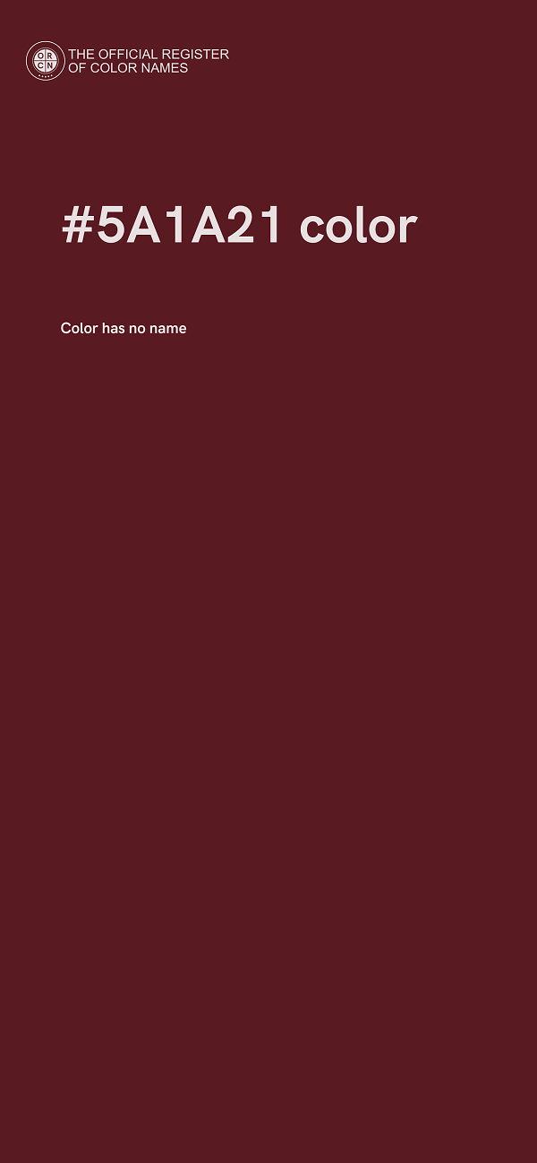 #5A1A21 color image