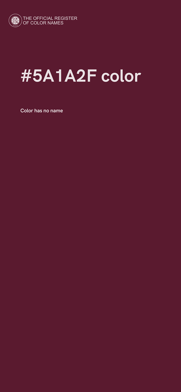 #5A1A2F color image