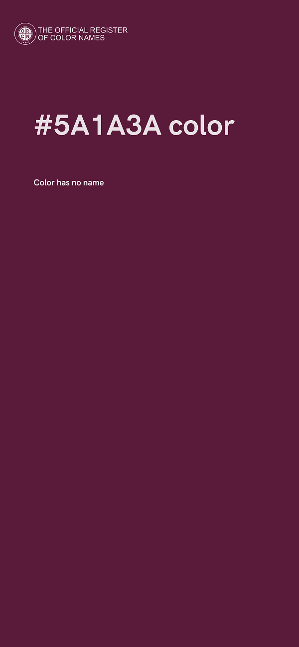 #5A1A3A color image
