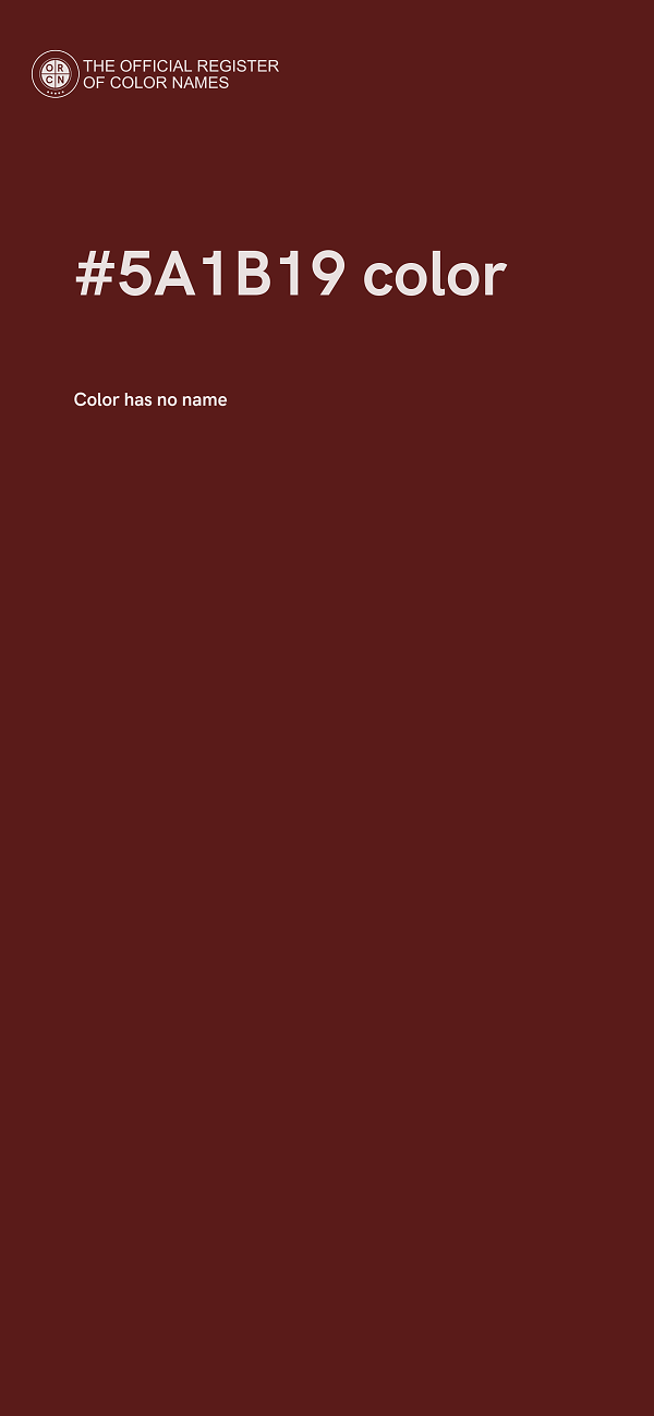 #5A1B19 color image