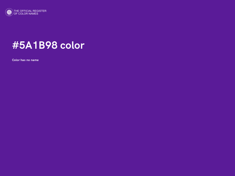#5A1B98 color image
