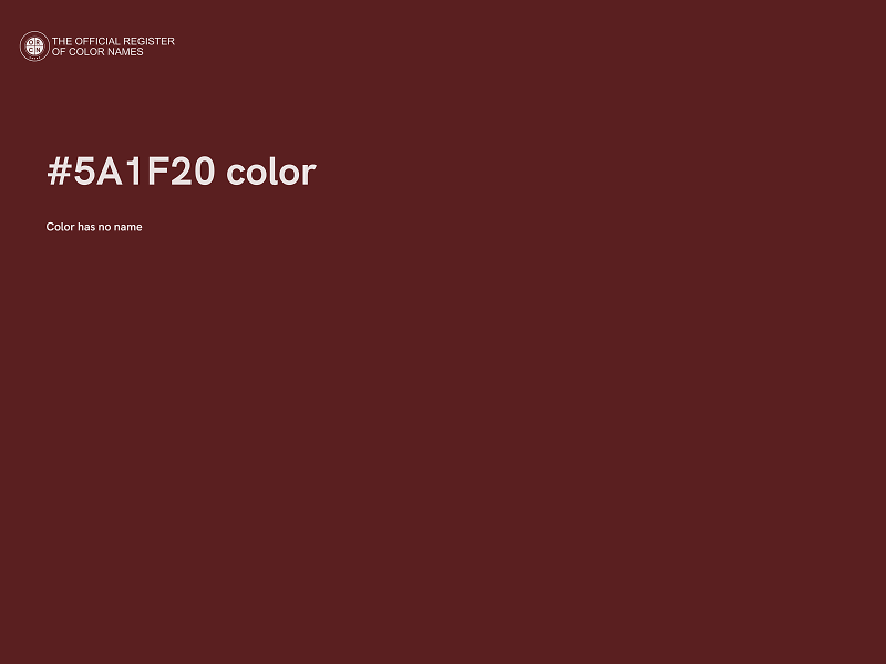 #5A1F20 color image