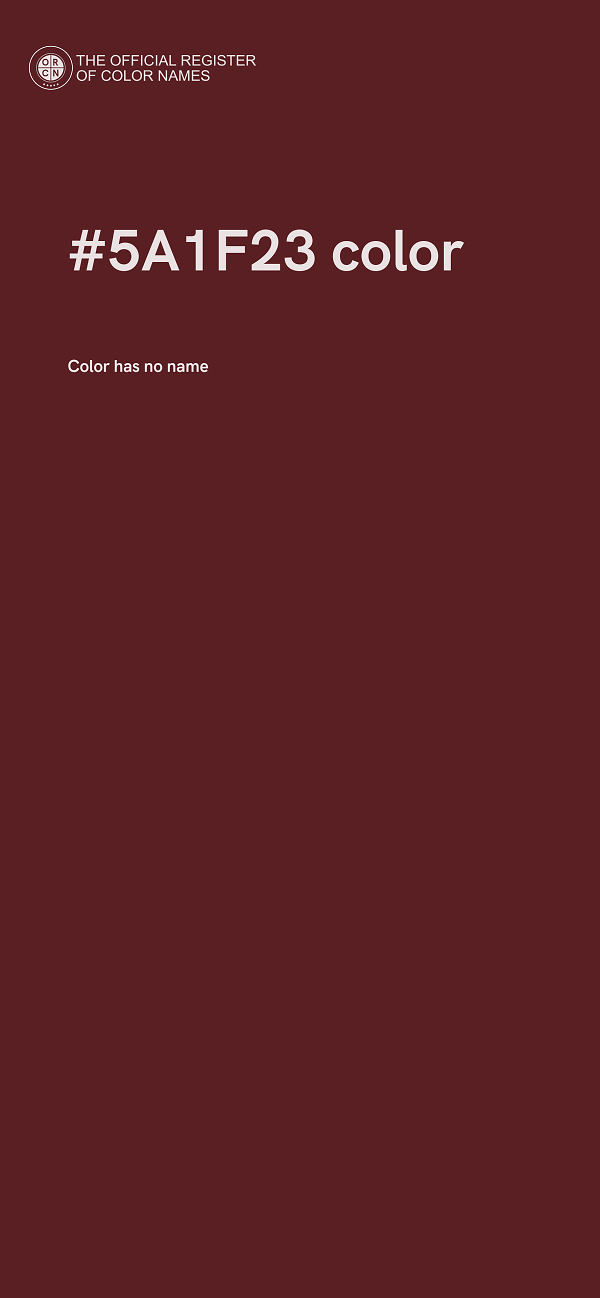 #5A1F23 color image