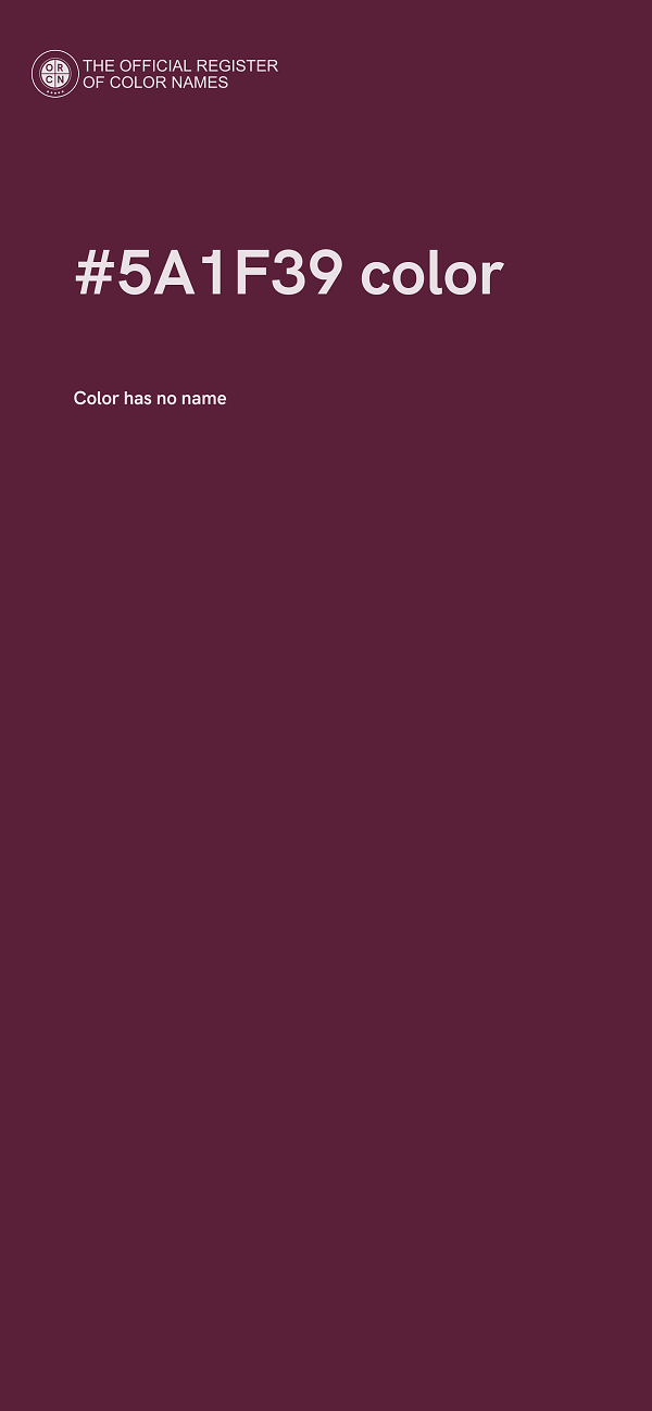 #5A1F39 color image