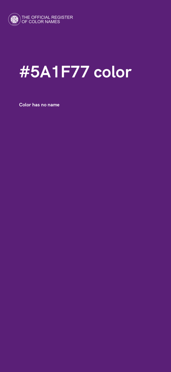 #5A1F77 color image