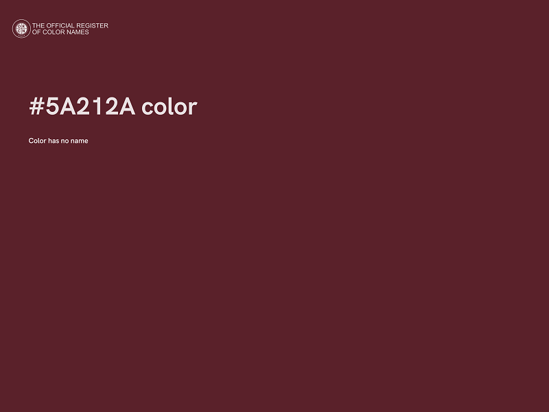 #5A212A color image