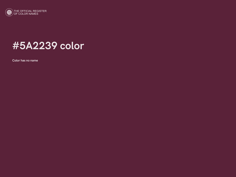 #5A2239 color image