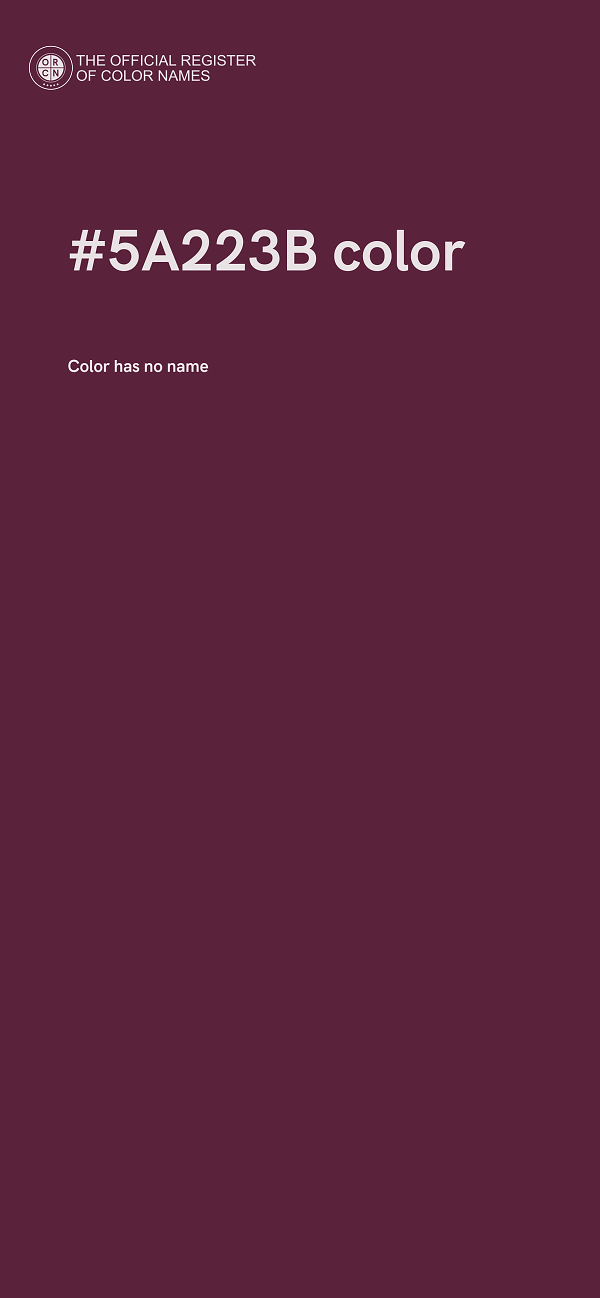 #5A223B color image