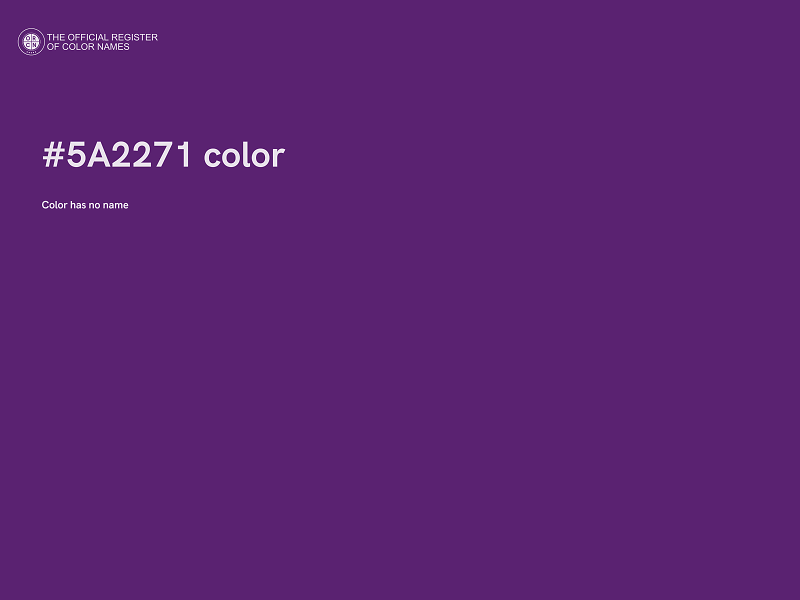 #5A2271 color image