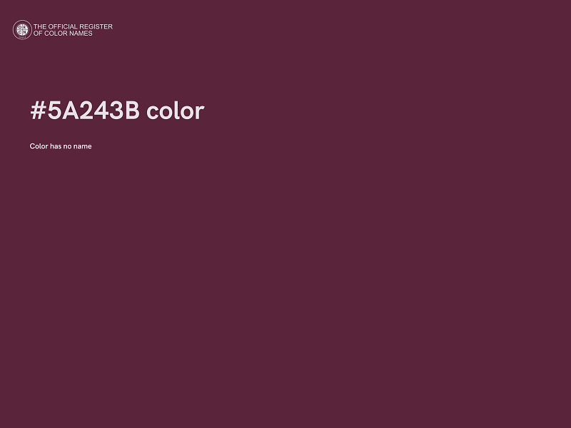 #5A243B color image