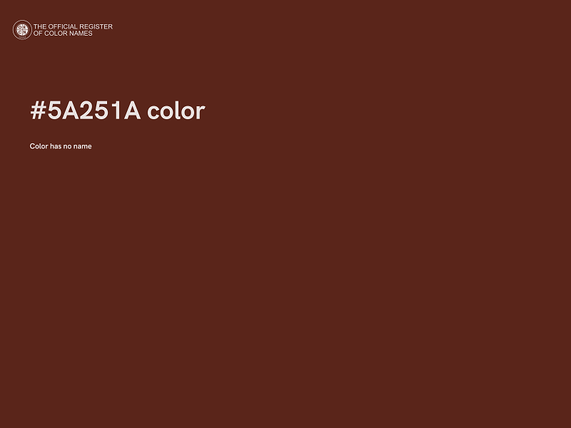 #5A251A color image