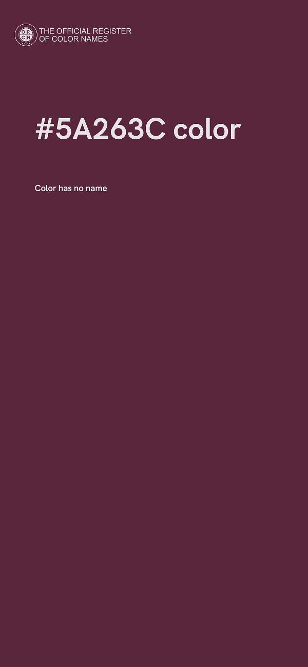 #5A263C color image