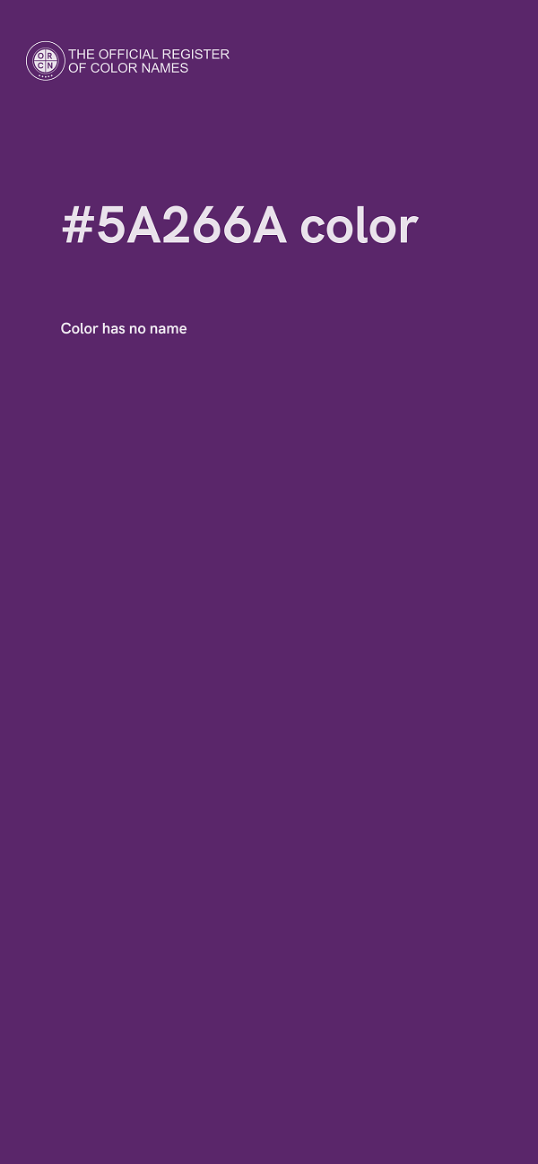 #5A266A color image