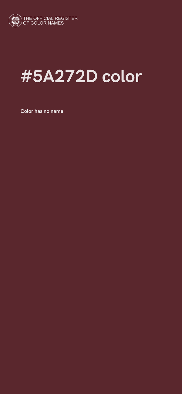 #5A272D color image