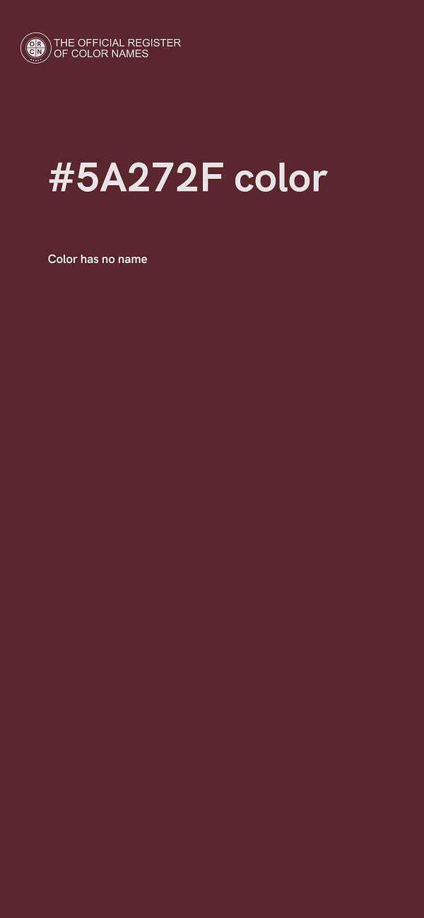 #5A272F color image