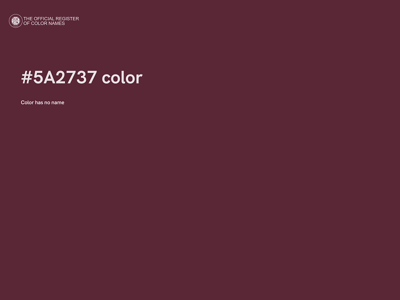 #5A2737 color image